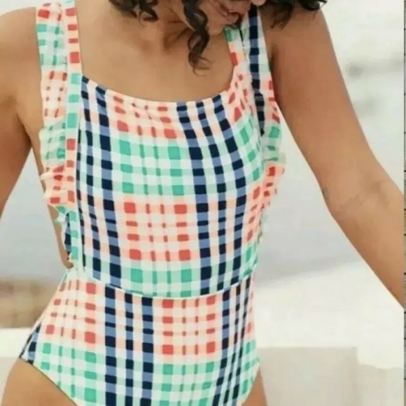 aerie Other - Aerie Ruffle Plaid Swimsuit One Piece NWT Medium